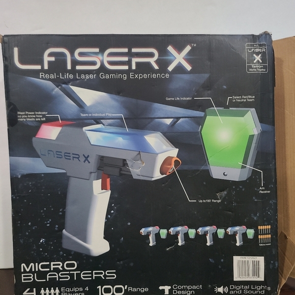 Lazer X 4 player lazer gaming Micro Blaster - Picture 5 of 7